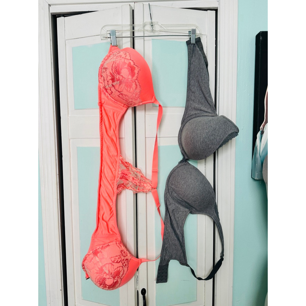 Lane Bryant Cacique 42D Bra Bundle Used Push Up Racer Back Front Closure